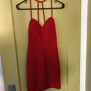 Red mini dress